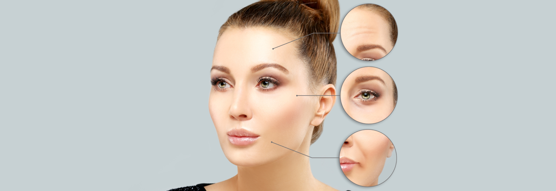 a woman with different facial features
